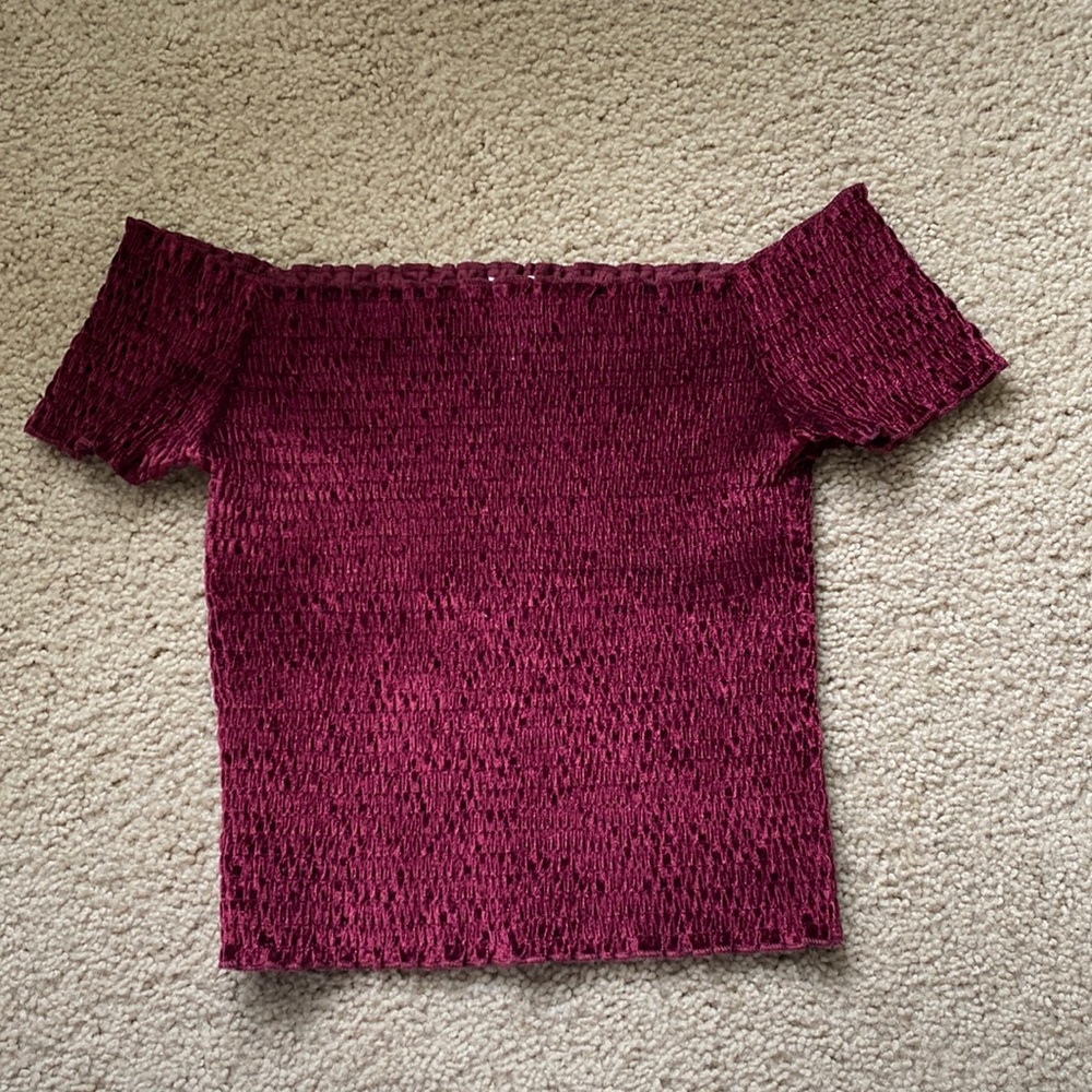Off the shoulder crop top